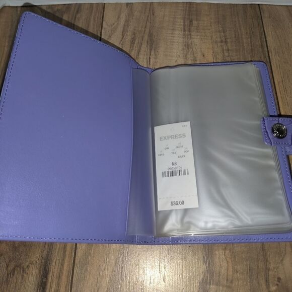 Express Photo Album Purple Faux Leather With Snap Closure - Picture 4 of 6